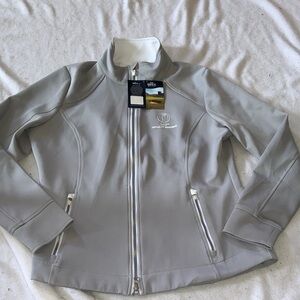 ZERO RESTRICTION Gray Full-Zip Jacket Royal St Georges ladies size LARGE NEW